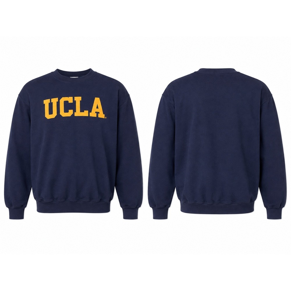 Soffe UCLA Bruins Sweatshirt Mens Large Navy Blue Crewneck Collegiate Fleece